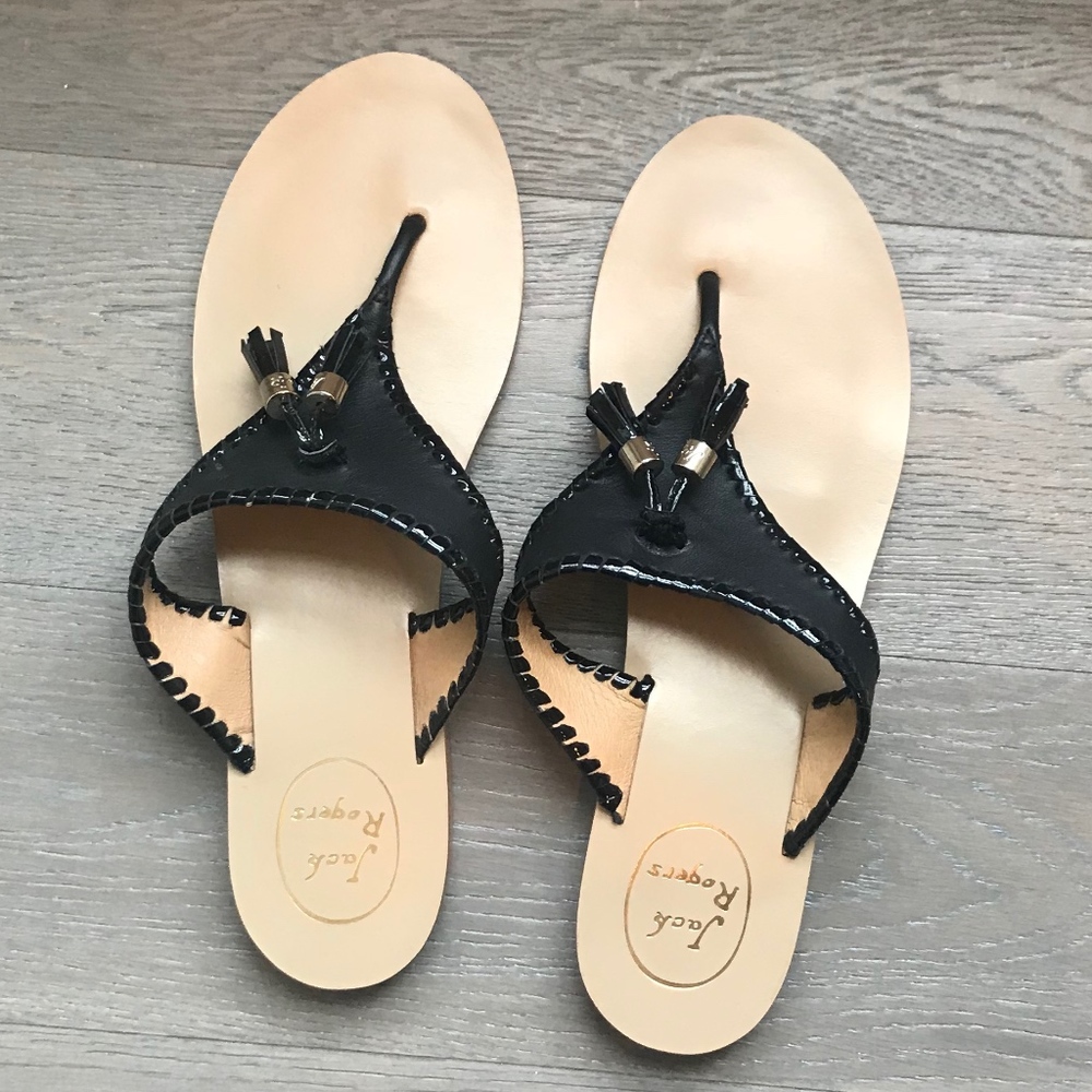 Jack Rogers Alana Thong Sandal Black